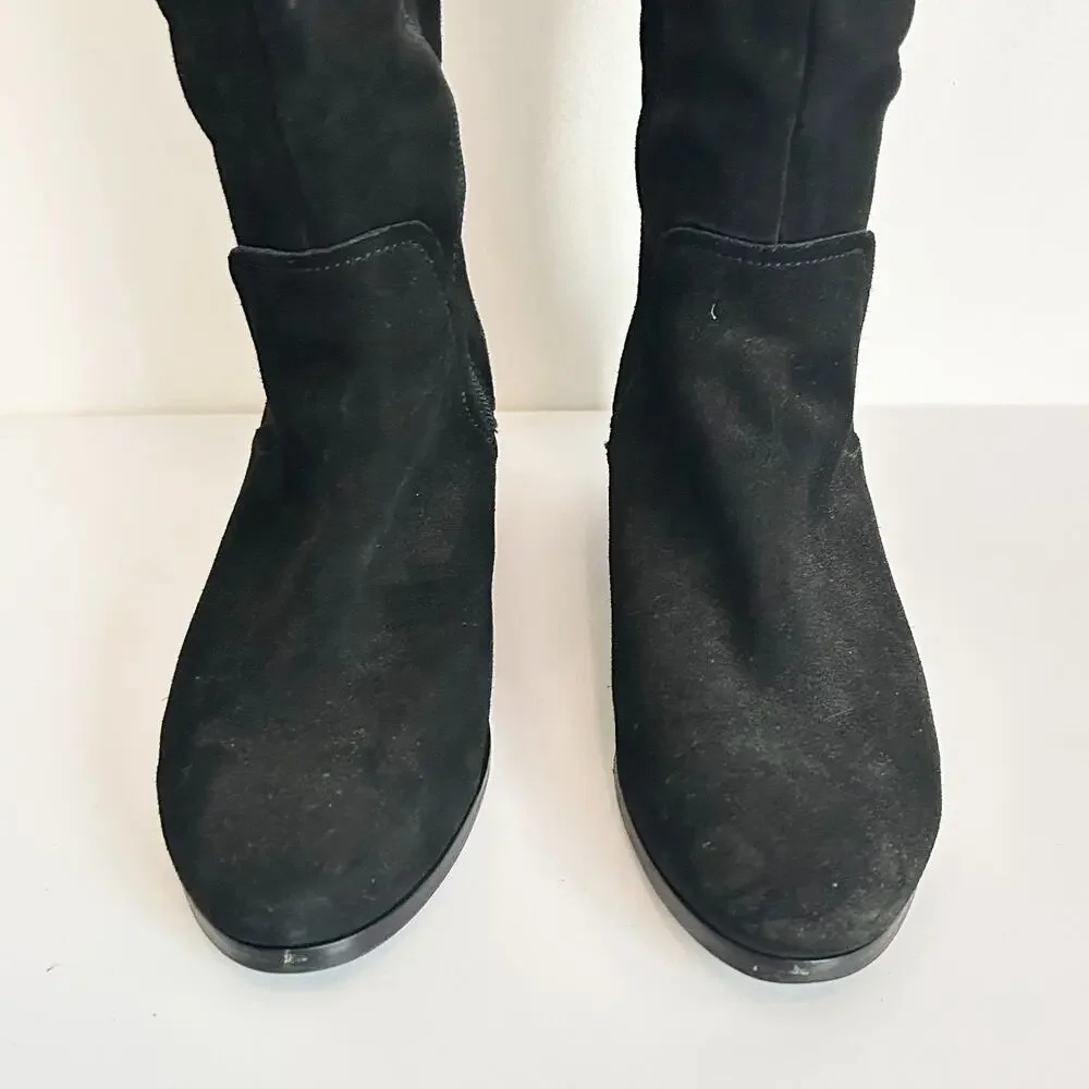 Vince Camuto Kreesell Knee High Suede Boots Black Size 8.5 - Picture 4 of 8